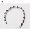 Woman Fashion 2015 Beautiful Bracelet Blue Luster CZ Jewelry